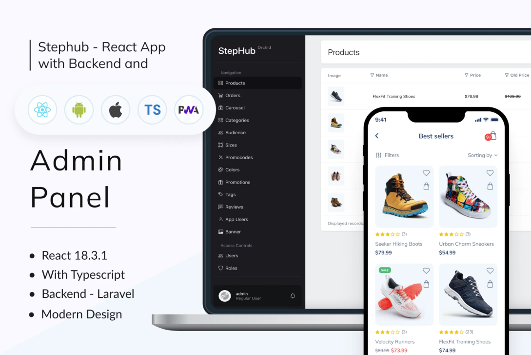 StepHub - Shoes Store App with Backend