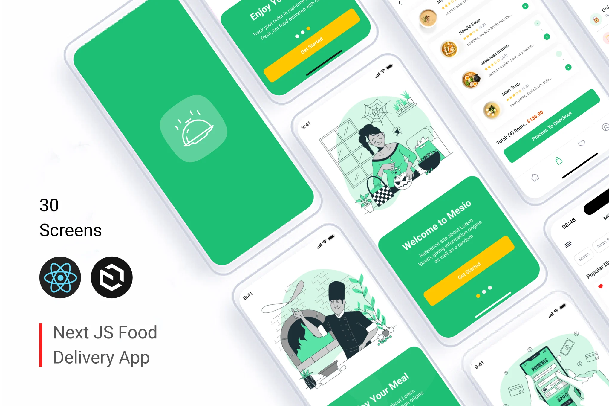 Mesio – Food Delivery UI Kit